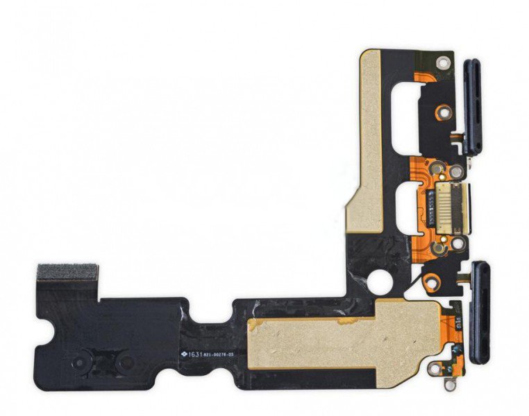 Шлейф (Flat cable) iPhone 7 Plus с разъемом зарядки и микрофоном, чёрный orig