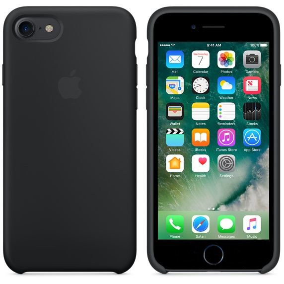 Чехол Apple Silicone Case iPhone 7 Black (MMW82)