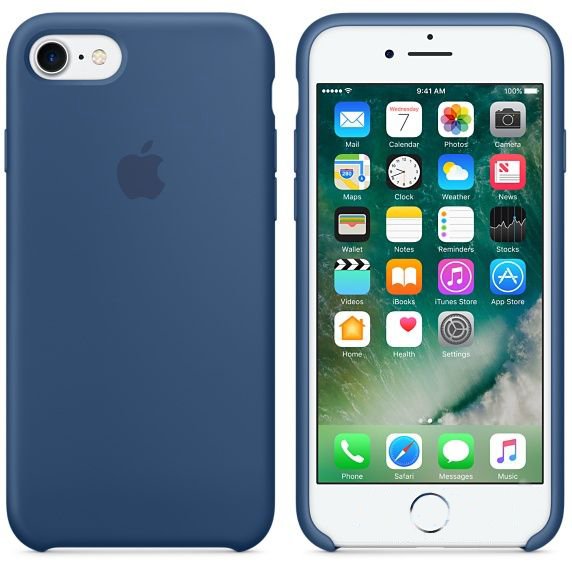 Чехол Apple Silicone Case iPhone 7 Ocean Blue (MMWW2)