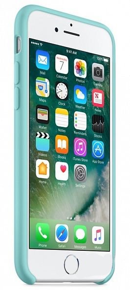 Чехол Apple Silicone Case Apple iPhone 7 Sea Blue (MMX02)