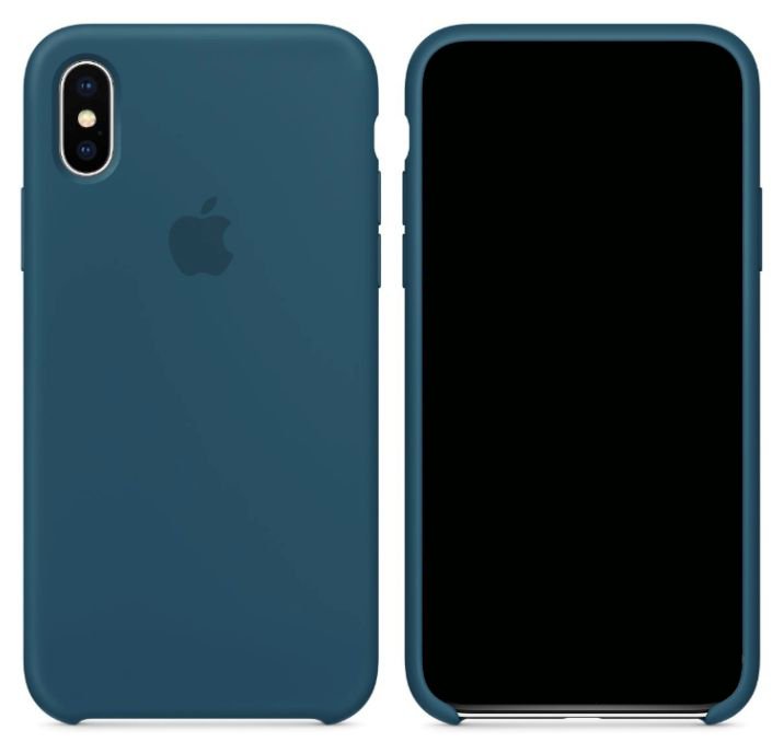 Чехол Apple Silicone Case iPhone X Cosmos Blue (MR6G2)