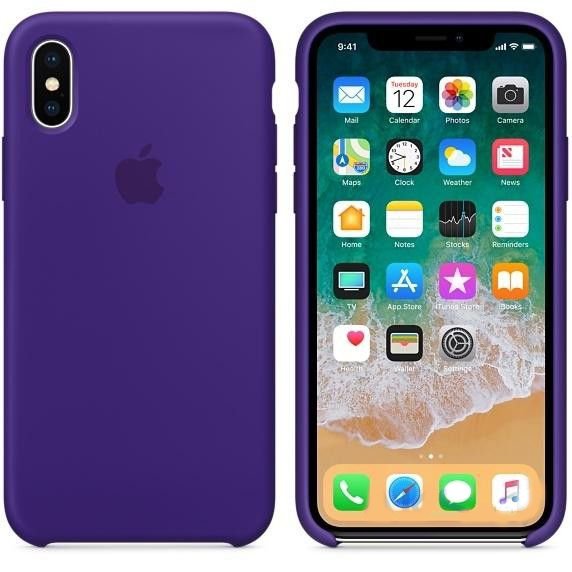 Чехол Apple Silicone Case iPhone X Ultra Violet (MQT72)