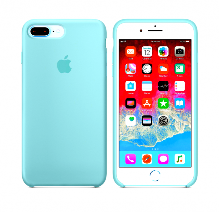 Чехол Apple Silicone Case iPhone 7, iPhone 8 Sea Blue_HC