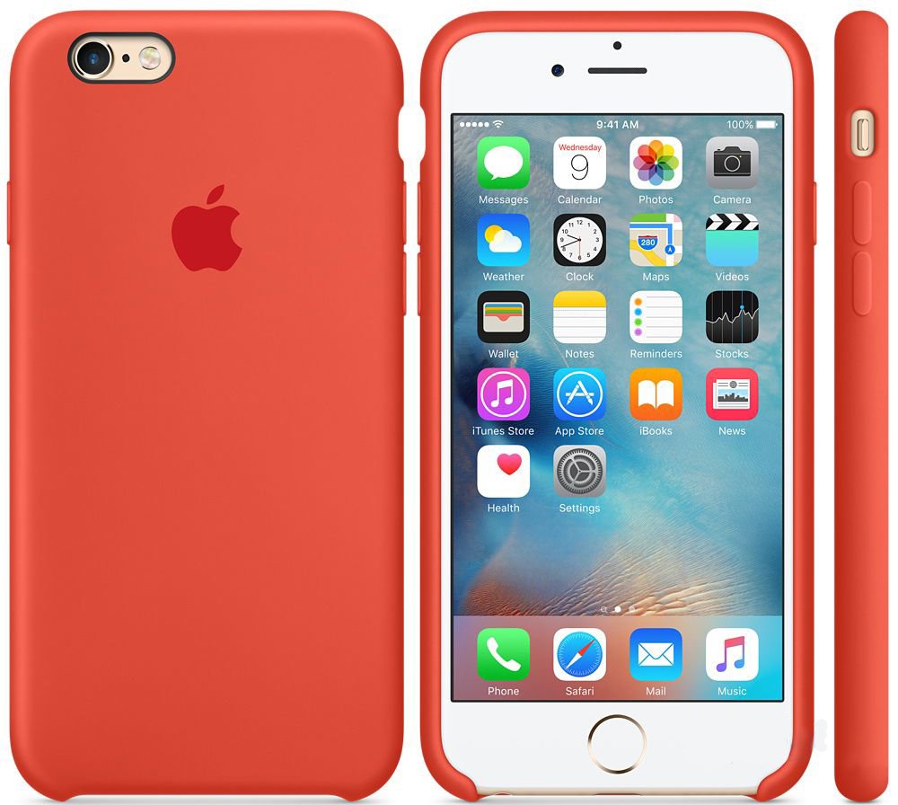 Чехол Apple Silicone Case Apple iPhone 6, iPhone 6S Orange_HC