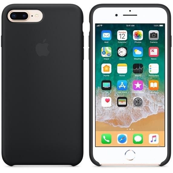 Чехол Apple iPhone 8 Plus, iPhone 7 Plus Silicone Case Black (MQGW2)