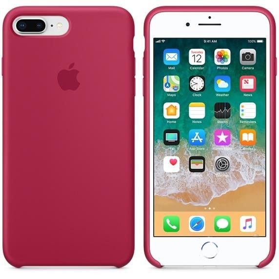 Чехол Apple iPhone 8 Plus Silicone Case Rose Red (MQH52)