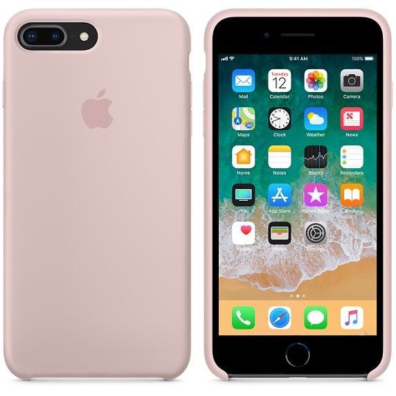 Чехол Apple Silicone Case iPhone 7 Plus, iPhone 8 Plus Pink Sand (MQH22)